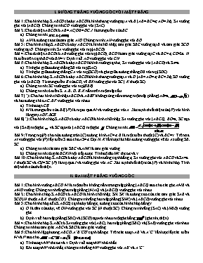 Bài tập Chương 3 - Hình học 11
